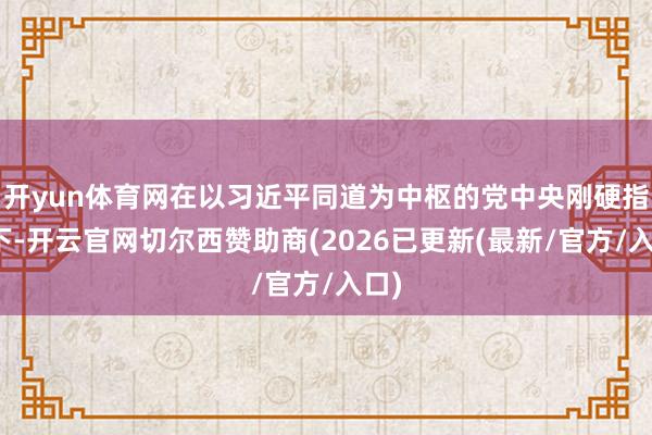 开yun体育网在以习近平同道为中枢的党中央刚硬指导下-开云官网切尔西赞助商(2026已更新(最新/官方/入口)