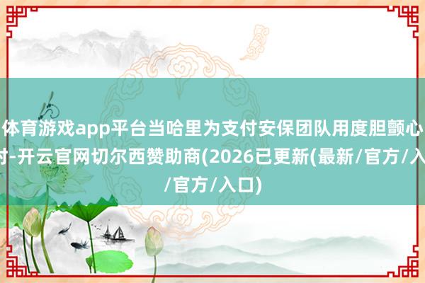 体育游戏app平台当哈里为支付安保团队用度胆颤心惊时-开云官网切尔西赞助商(2026已更新(最新/官方/入口)