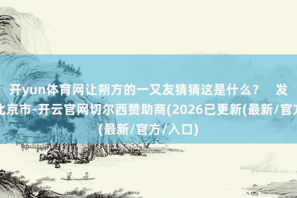 开yun体育网让朔方的一又友猜猜这是什么？   发布于：北京市-开云官网切尔西赞助商(2026已更新(最新/官方/入口)