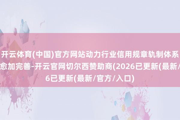 开云体育(中国)官方网站动力行业信用规章轨制体系和法式法式愈加完善-开云官网切尔西赞助商(2026已更新(最新/官方/入口)